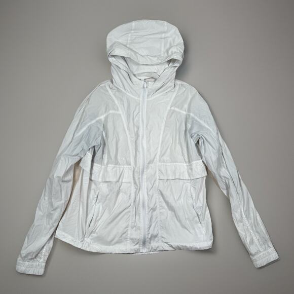 Lululemon Hood Lite Jacket In Light Vapor Size 6 Windbreaker Packable Run - Picture 1 of 8